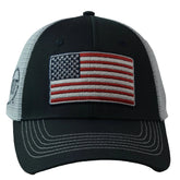 Operation Hat Trick Patriotic USA Flag Blue & White OHT Mesh Back Snap Back Hat